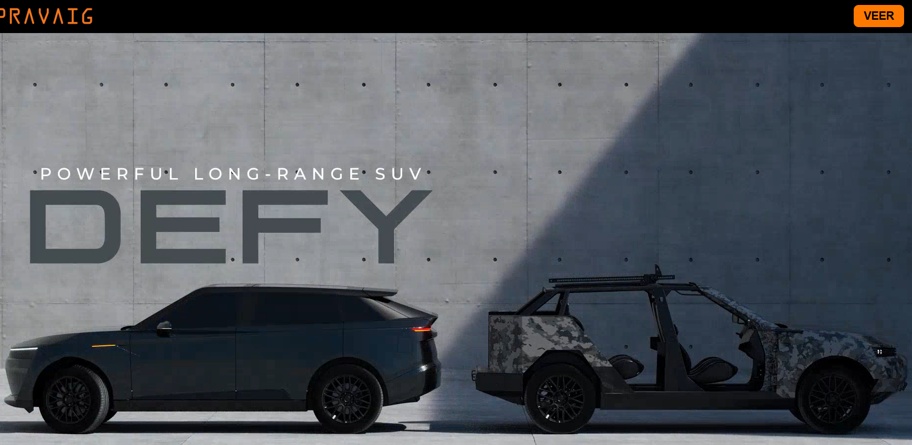 Pravaig Automobiles Homepage